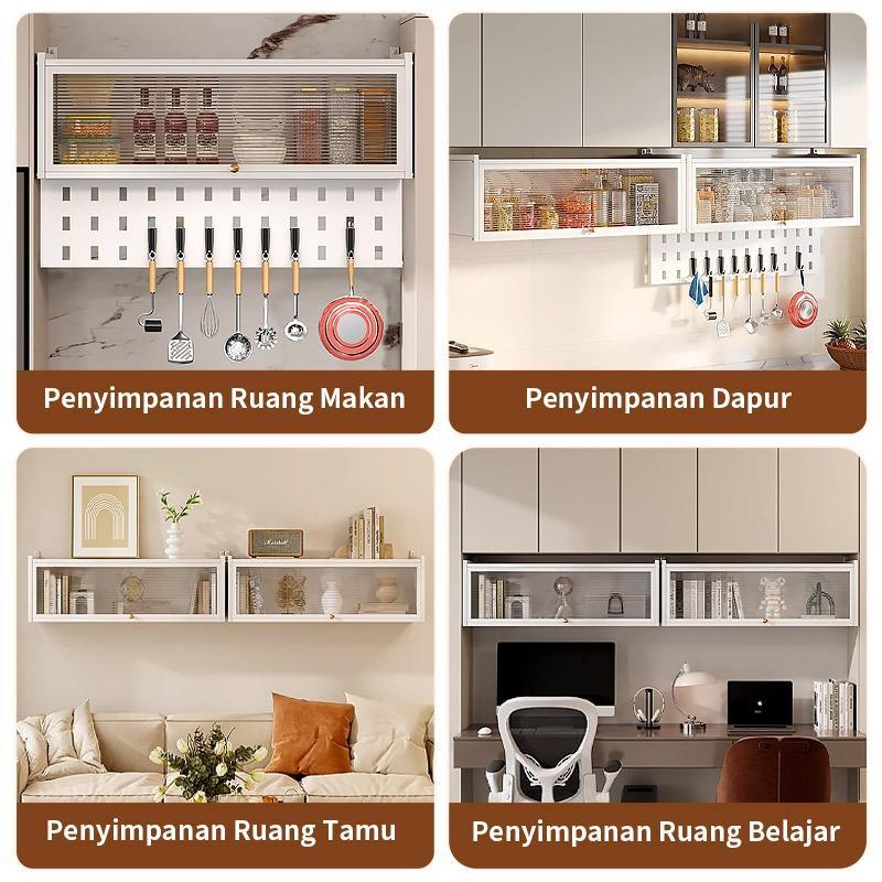 Lemari Dapur Gantung Rak Dinding Dapur Kabinet Dapur Atas Rak Bumbu Dapur Dinding Lemari Kabinet
