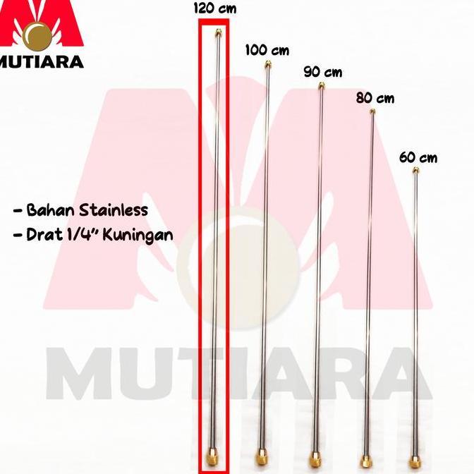 Stik Pompa Stainless steel 120 cm drat 1/4" jantan betina Robin