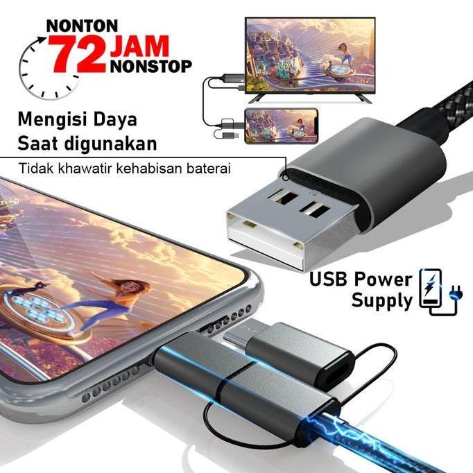 Kabel HDMI Type C Lightning Micro HDMI Dongle MHL Mirroring Cable 4K Anycast Dongle Miracast Mirascr