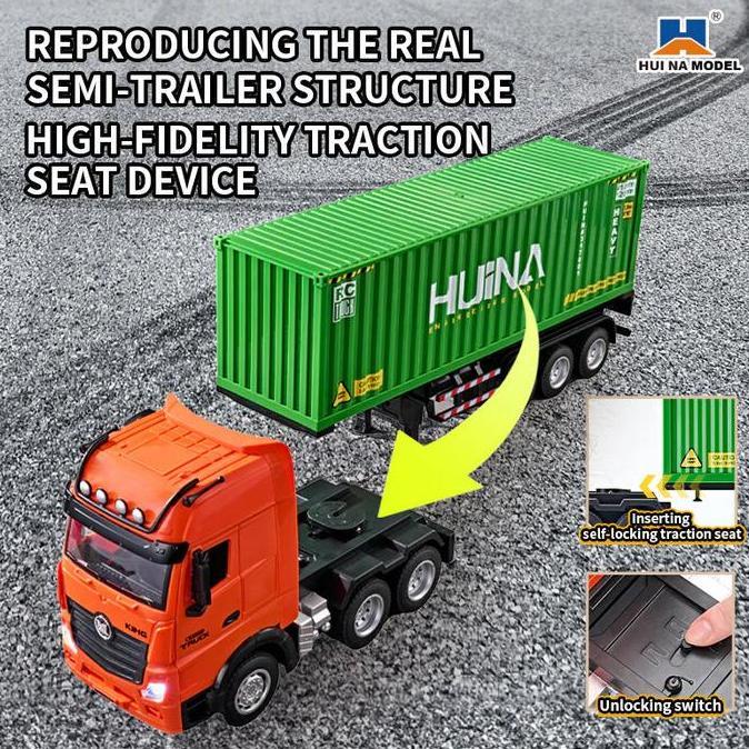 Huina RC 1317 9CH Remote Control Container Truck 2.4Ghz (TERBAIK) (TERBARU) (TERMURAH)