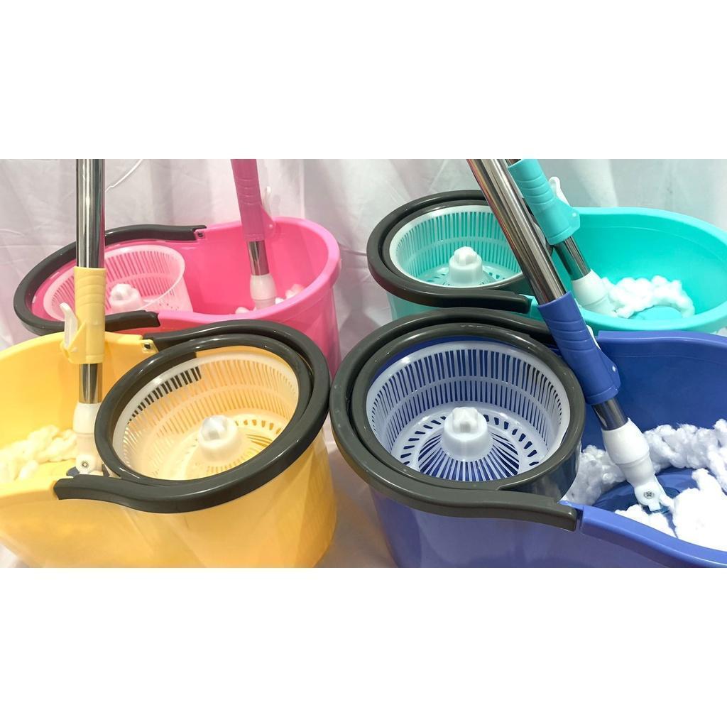 Spin Mop Alat Pel Lantai Putar /Alat Pel Ember Putar Otomatis| Pengepel Lantai Alat Pembersih Pel Al