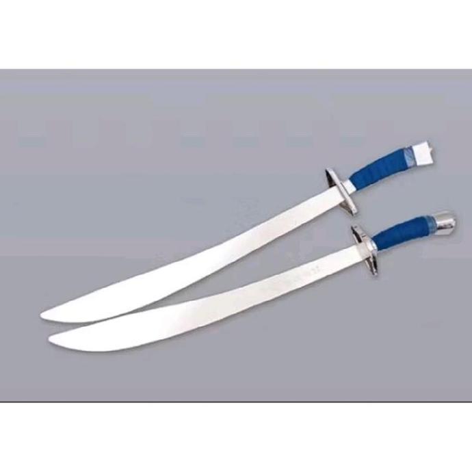 Golok kembar wushu Shuangdao beserta sarung kayu (TERBAIK) (TERBARU) (TERMURAH)