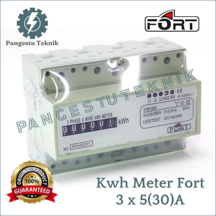 Kwh Meter 3Phase 5/30A merk Fort