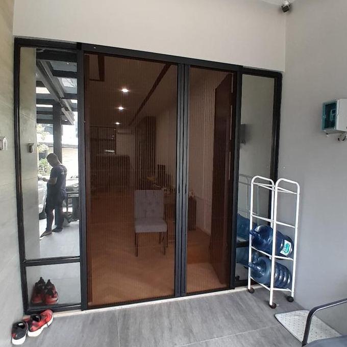 Onna lipat door - Ram Kasa Nyamuk kawat pintu geser jaring strimin