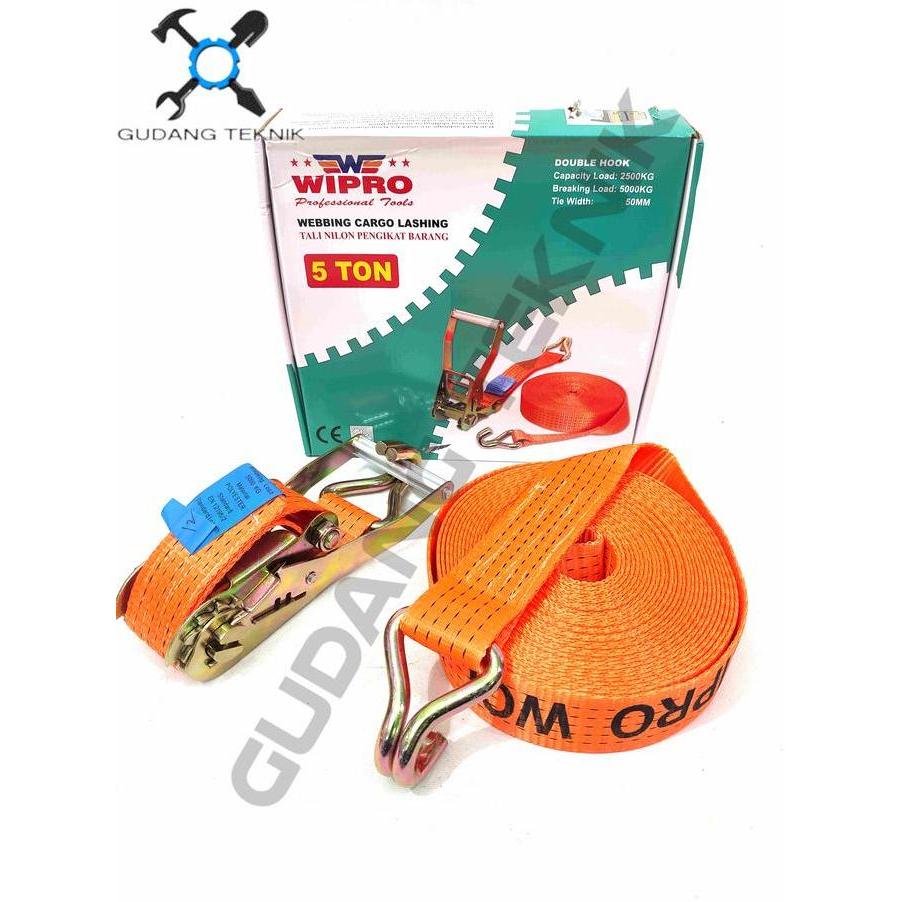 REZORHA Trek Belt Tali Pengikat Barang 5 Ton 8M 10M 12M WIPRO Cargo Lashing