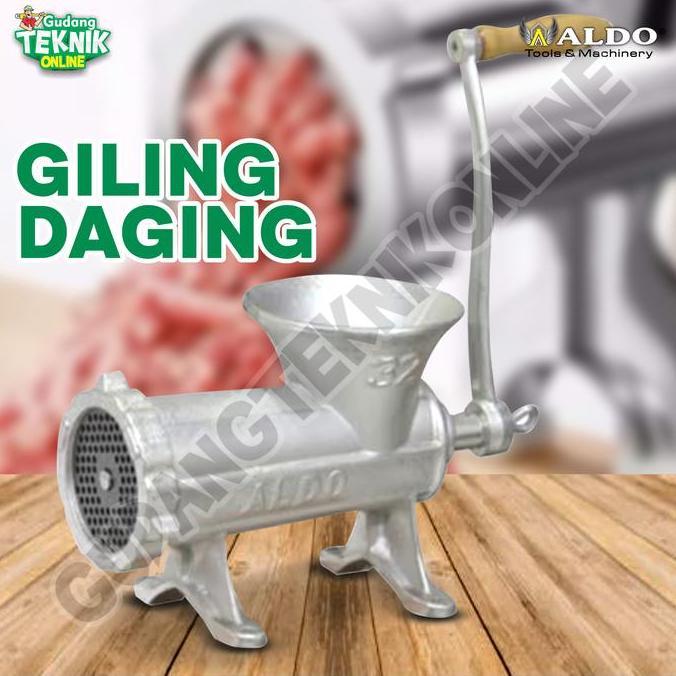 DHEALOKA Alat Giling Daging Manual ALDO No.22 No.32 - Gilingan Daging Doubel Dobel Bearing / Penggil
