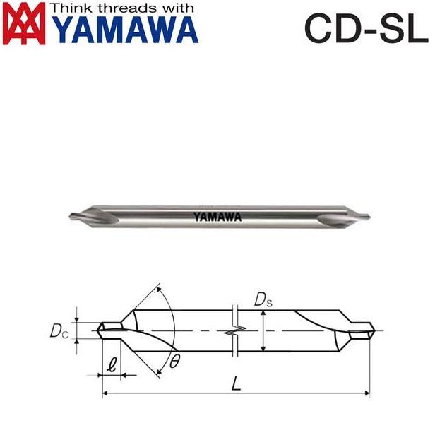 PUMERIA Center Drill 4 X 60 HSS CD-SL YAMAWA Mata Bor 4mm Long Bubut