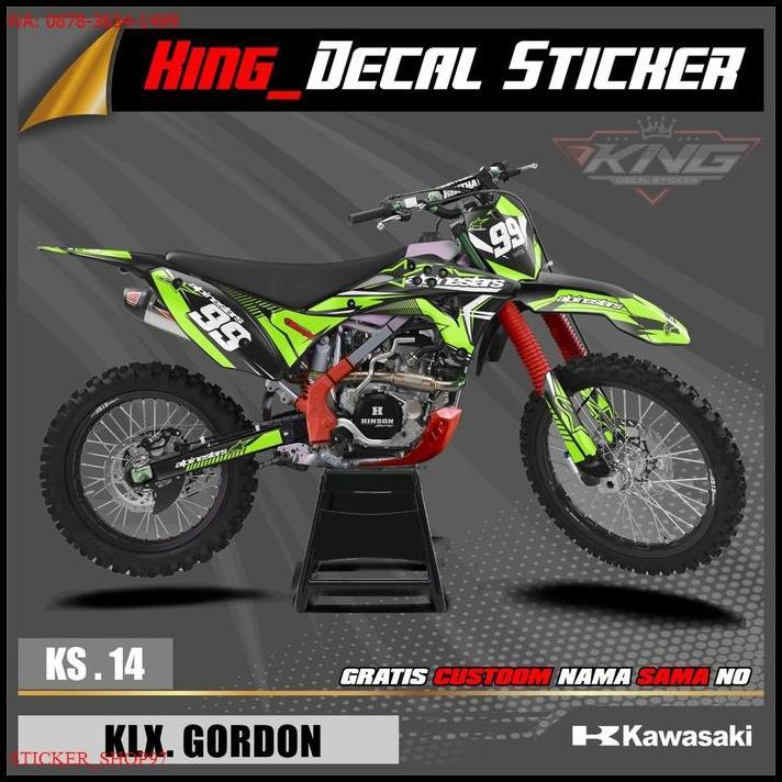 TERBARU PREMIUM DECAL  KAWASAKI KLX GORDON FULL BODY KLX GORDON KS14S