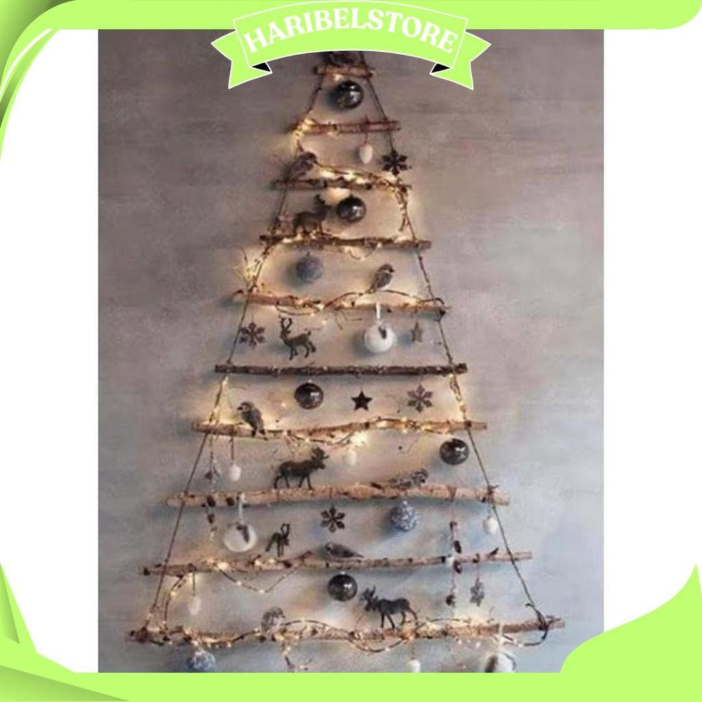 Pohon Natal Ranting Kayu Jati Rustic Natural Mk Terbaru