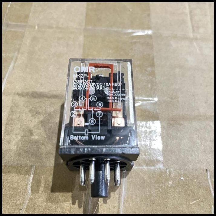 HOT DEAL RELAY OMRON 8KAKI 8 KAKI 8P 8 PIN SOCKET BULAT AC 220V 220 V 