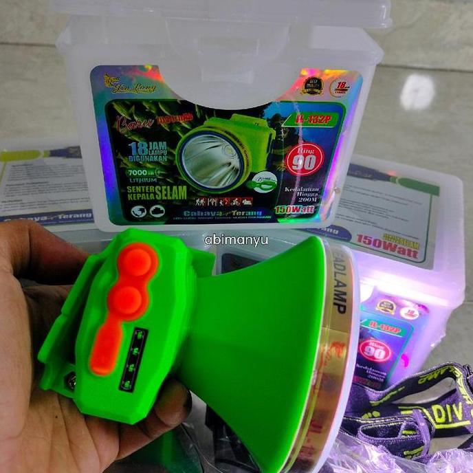 Murah Senter Kepala Selam Jinlong 100 Watt Jl.132 Super Terang