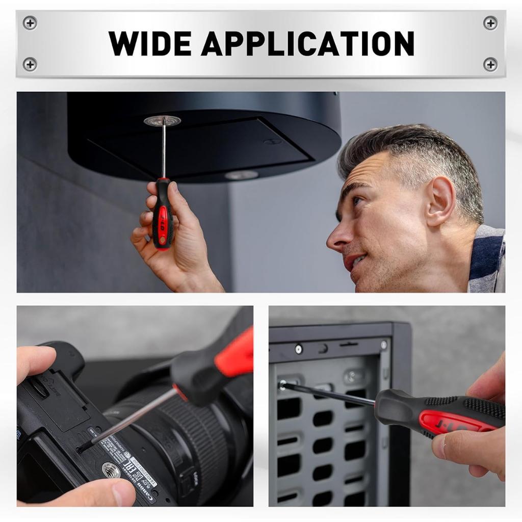 Jld 9Pcs Obeng Set Plus+Minus+Magnet Obeng Set Screwdriver+Obeng Pendek Obeng Bolak Balik