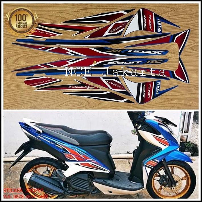 DISKON (ORI) STIKER STRIPING MOTOR XEON RC 2013 BIRU KUALITAS ORIGINAL 