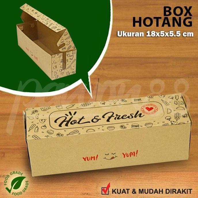 Kotak HOTANG - Box HOTANG - Dus HOTANG | KRAFT COKLAT -HOT&FRESH