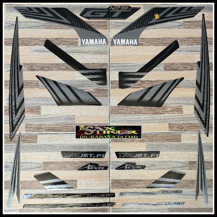 TERBARU (ORI) STRIPING ORIGINAL YAMAHA XEON GT 125 HITAM SILVER 2014 2015 