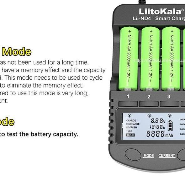 Sadegadiono - Charger Baterai Liitokala Lii Nd4 / Charger Baterai Aa / Charger Tamiya