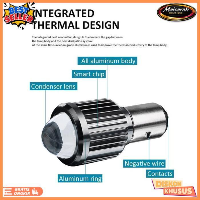 Exclusive Lampu Led Laser Ba20D H6 Led Laser D2 Dual Color