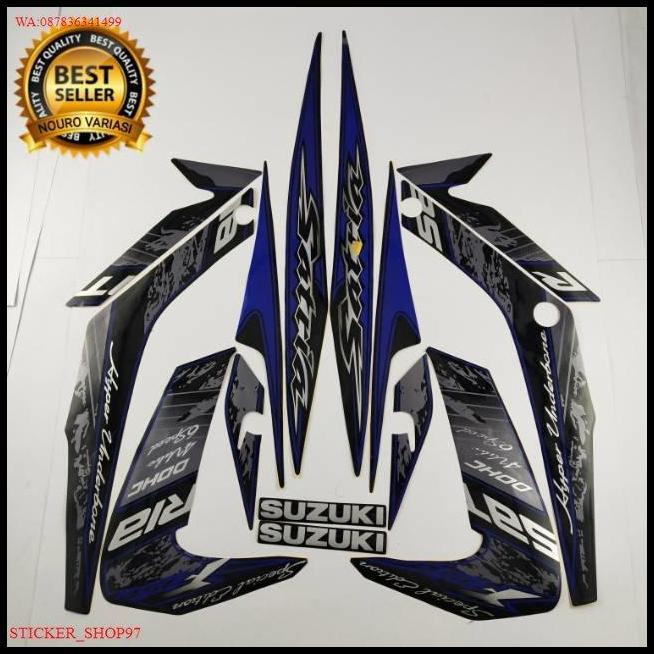 DISKON (ORI) STRIPING SUZUKI SATRIA FU F150 2012 2013 BARONG SE BIRU ORIGINAL