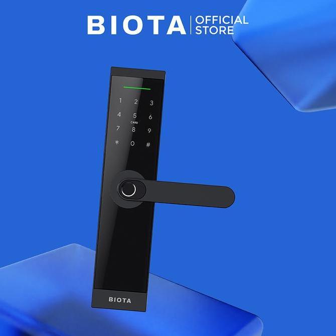BIOTA Smart Door Lock Plus with Fingerprint and Card Access - Handle Gagang Pintu Otomatis dengan Si