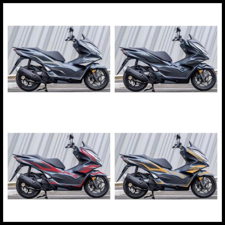 DISKON STRIPING CUTTING STICKER HONDA PCX 160 2021 MARVELOUS MATTE GREY 