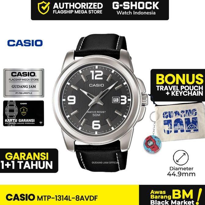 Casio General MTP-1314L-8AVDF | Jam Tangan Pria Cowok | Analog | Anti Air | Original | Casio Watches