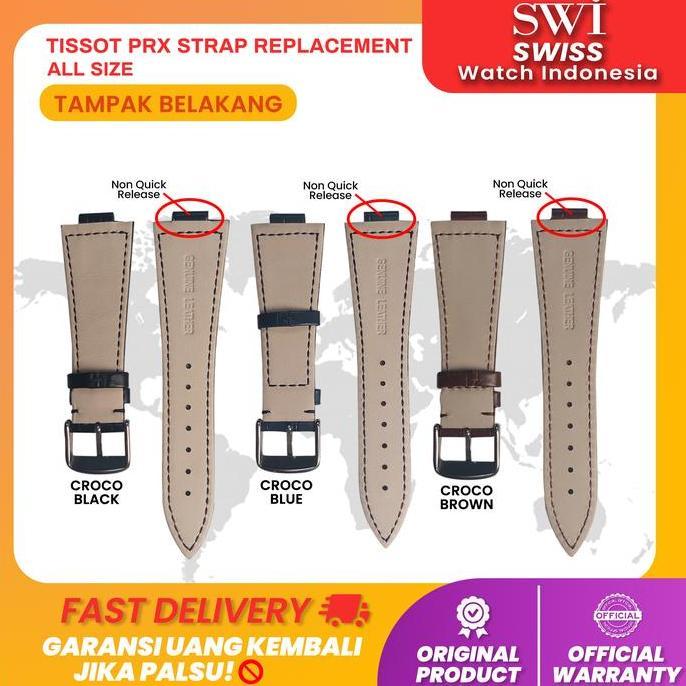 Strap Leather Watch Tali Kulit Jam Tangan Tissot PRX Power Matic 80