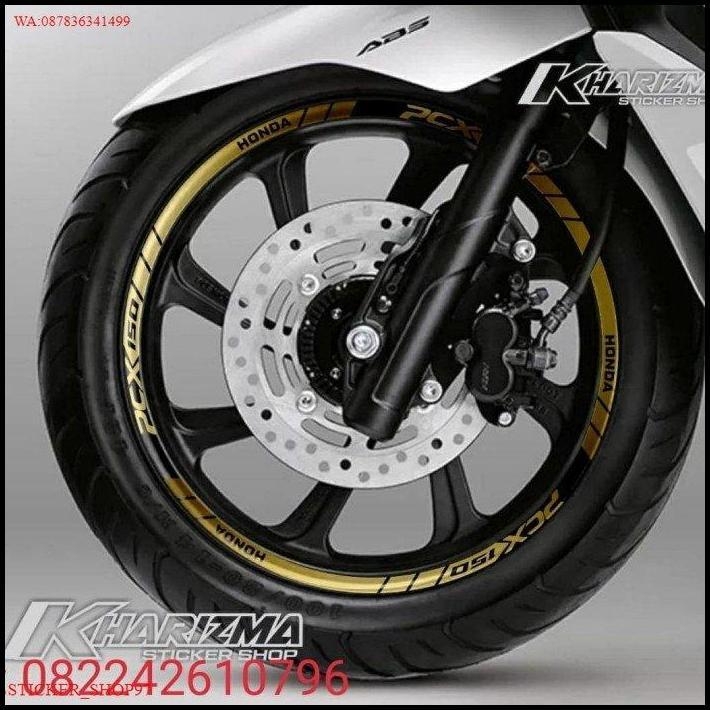 GRATIS ONGKIR STICKER CUTTING VELG HONDA PCX 150 160 GOLD