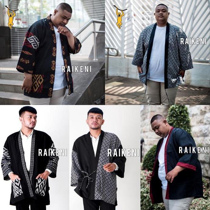 RAIKENI Kimono JUMBO | Outer Tenun Batik Extra Sized | Cardigan Jumbo