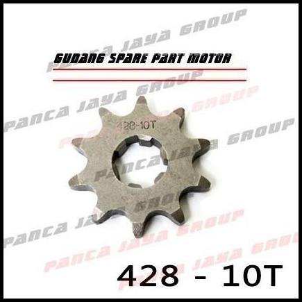 TERLARIS GEAR DEPAN 428 10T SMASH-R NEW 110 SMASH LAMA KARBU SMASH NEW TITAN 
