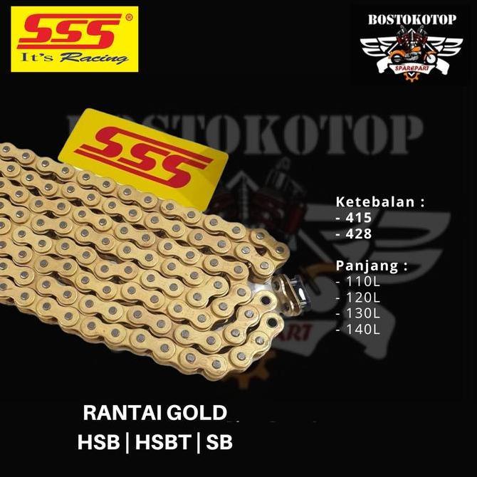 Promo SSS Rantai Rante Gold Emas 428 415 520 SB HSB HSBT 110L 120L 130L 140L Diskon
