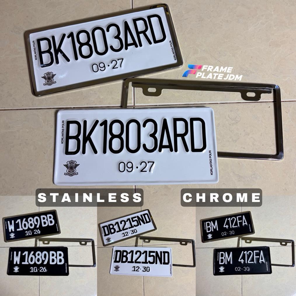 Frame Plate JDM  | Frame JDM Stainless | Dudukan Plat JDM + Nopol JDM