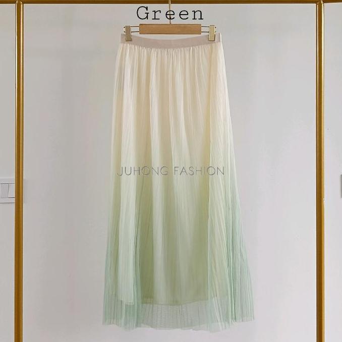 AURORA - Rok Tutu Tile Plisket Gradasi Ombre Panjang GV