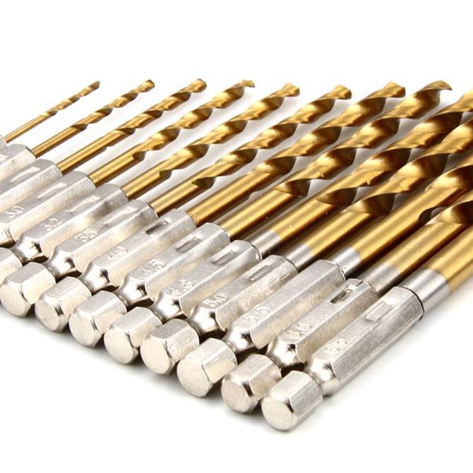 Spesial Bi019 13Pcs Set Hss Quick Change Hex Shank Titanium Cobalt Drill Bit Mata Bor Cordless