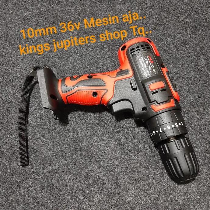 Diskon Ecer Jld ( Mesin - Batre - Charger ) Buat Bor Cordless 10Mm 13Mm 36Volt Hammer Besi Kayu Corl
