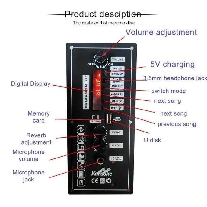 Papan Amplifier Mp3 Audio Mobil 3.7V 7.4V Papan Decoder Karaoke Amplifier