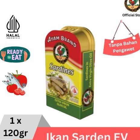 Ayam Brand Ikan Sarden Kaleng Extra Virgin O Oil 120Gr