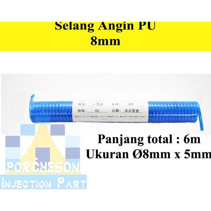Selang Pu Selang Kompresor Selang Recoil 6Meter Selang Angin Pu