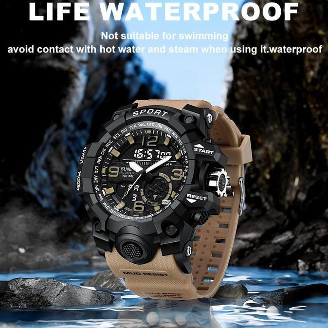 Sunlifex Jam Tangan Pria Original Olahraga Jam Digital Multifungsi Jam