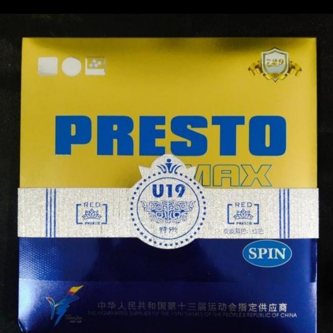 NEW Karet Bet Pingpong Friendship 729 Presto MAX Spin