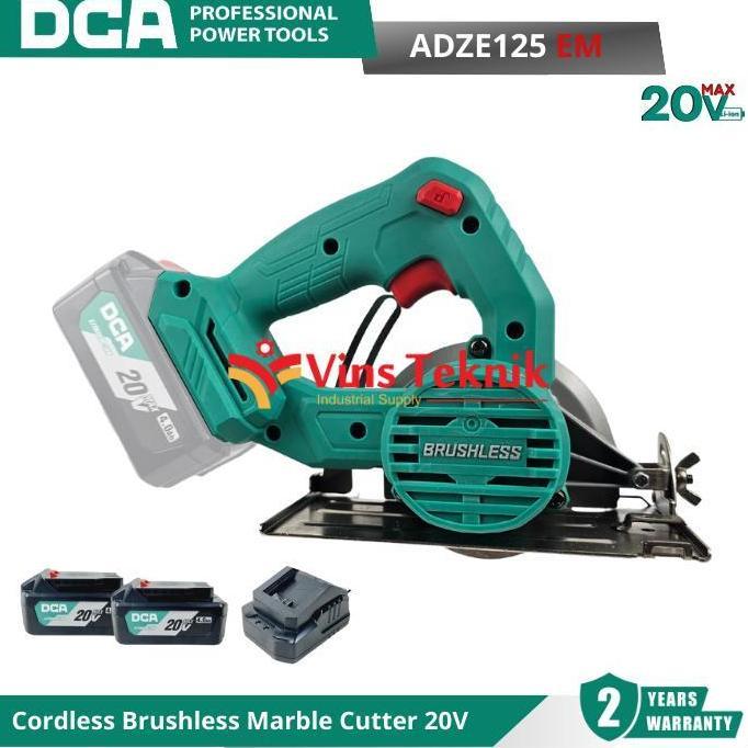 DCA ADZE125EM Mesin Potong Keramik Tille Cutter Baterai Cordless Brushless Marble Cutter 20V ADZE125