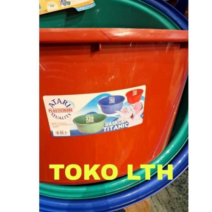 Ready TITANIC 9831 BASKOM BAK JOLANG EMBER BASIN BESAR JUMBO 165 LTR ATARI GREEN LEAF