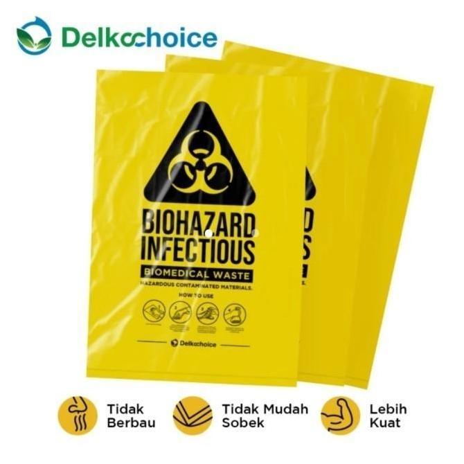 Ready KANTONG PLASTIK SAMPAH BESAR BIO MEDIC KUNING TRASH BAG MEDIS 90X120