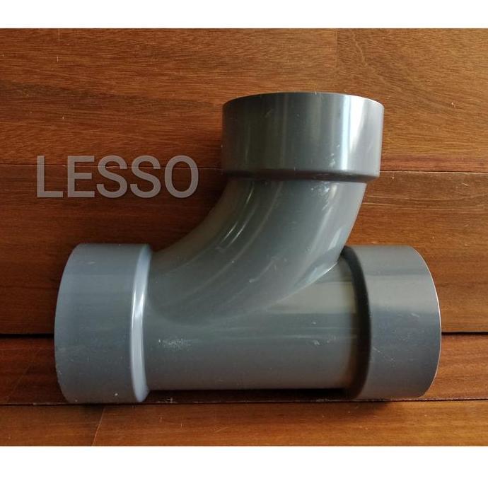 Tee Y Pvc 6" inch Lesso D 90* Large Radius Tee Cabang Sambungan Pipa