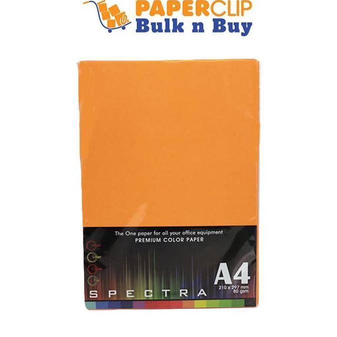 KERTAS SPECTRA FANCY A4 CYBER 42371@20 ORANGE