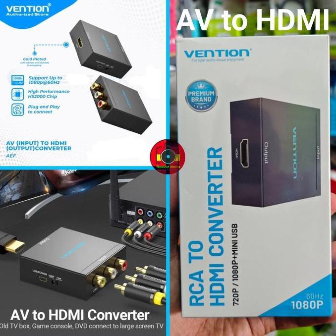 NEW VENTION AV to HDMI AEF atau HDMI to AV AEE Adapter AV2HDMI HDMI2AV