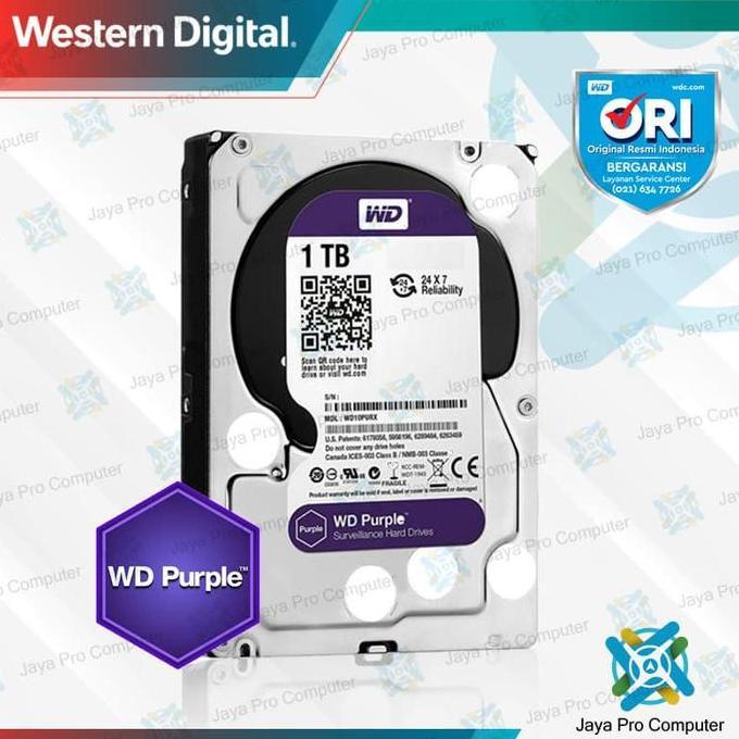 NEW WD Caviar Purple Harddisk 1TB - HDD/ Hardisk/ CCTV/ DVR/ NVR 1 TB 3.5"