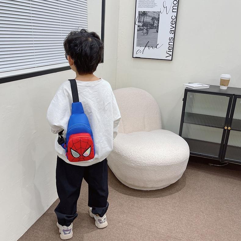 Bergaransi Tas Selempang Anak Laki-Laki / Tas Import Anak / Slingbag Anak / Slingbag Spiderman / Tas
