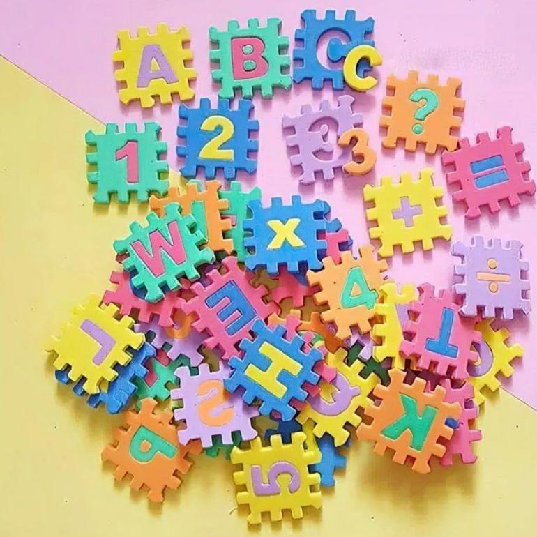 Terlaris [Rumahbayipdg] Mainan Edukasi Anak Puzzle Foam Mini Isi 36 Pcs