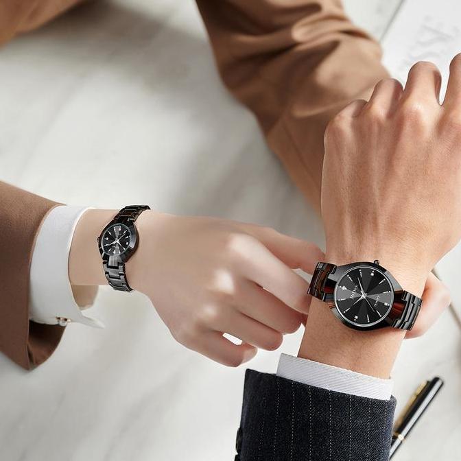 Biden Brand Top jam tangan couple fashion bisnis tali stainless steel