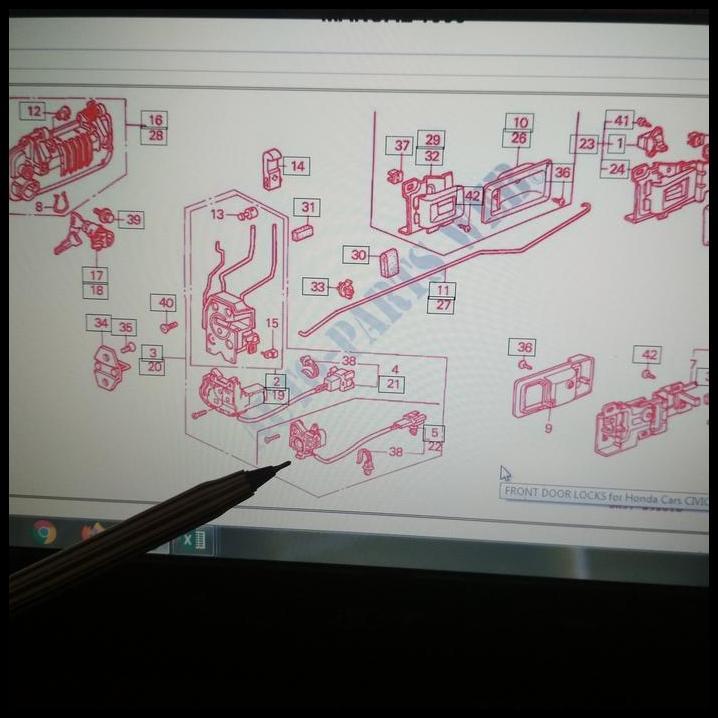 TERLARIS SWITCH ASSY R DOOR 72116-SH4-J02 ORIGINAL 